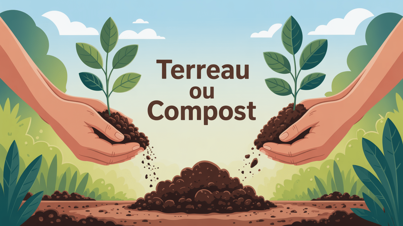 différence entre terreau et compost illustration centrale
