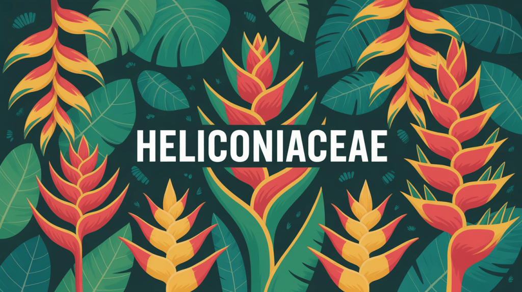 heliconiaceae groupe de plantes tropicales aux fleurs rouges et jaunes