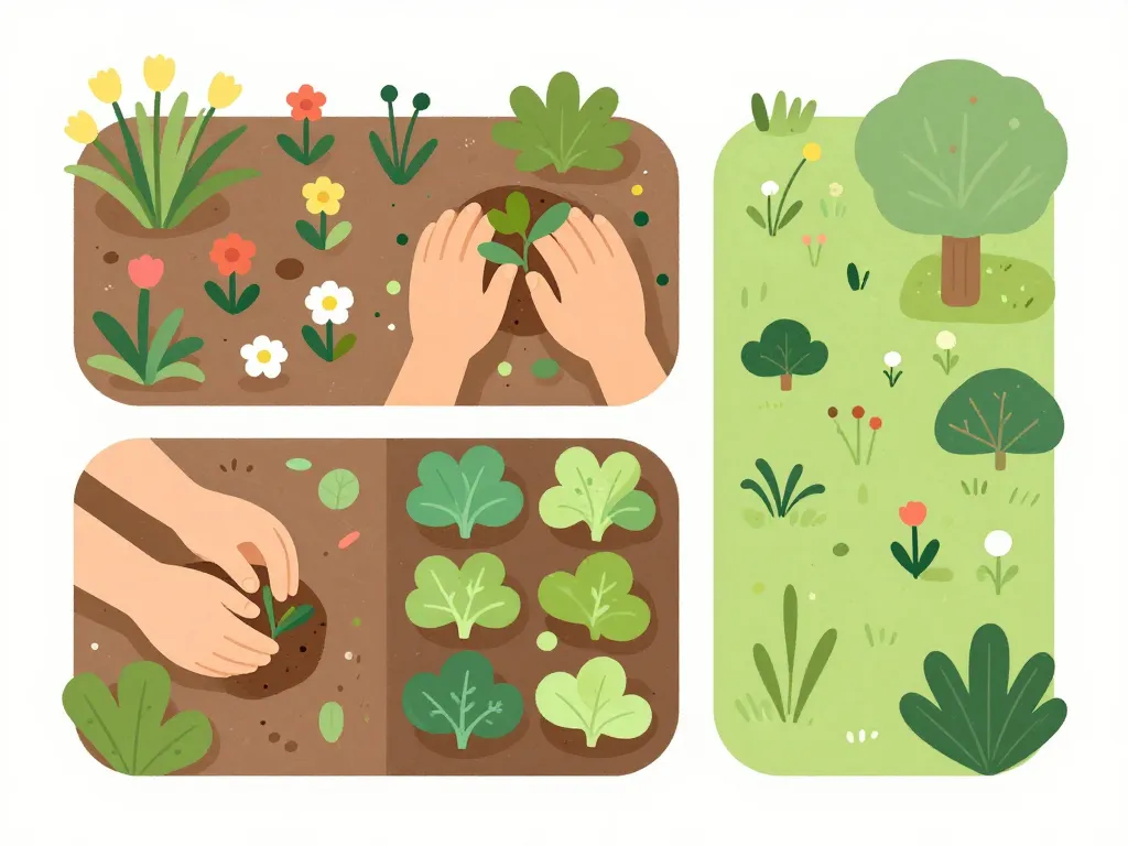 Symbolisme jardinage simple organisation harmonieuse espace