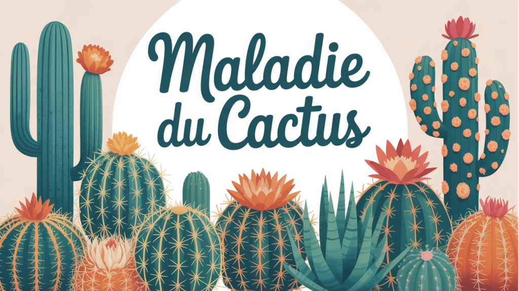 Vue globale de cactus présentant des symptômes de maladie du cactus