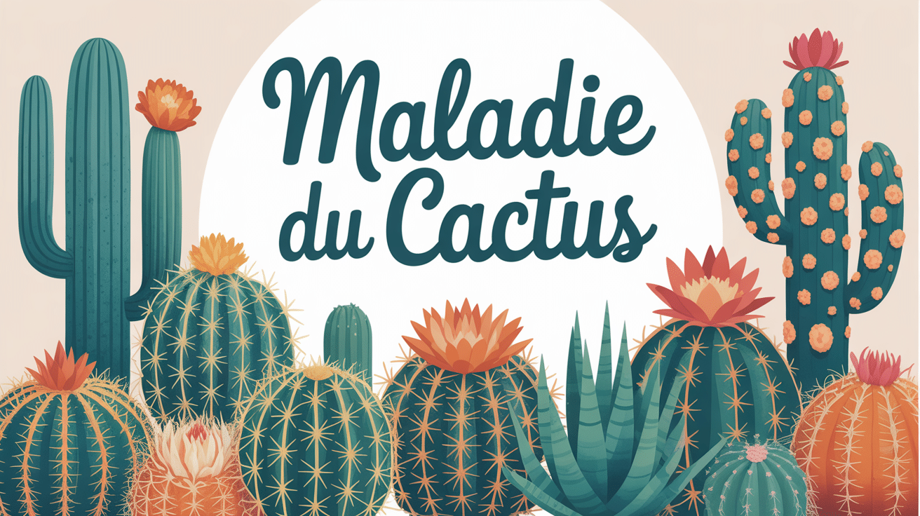 Vue globale de cactus présentant des symptômes de maladie du cactus