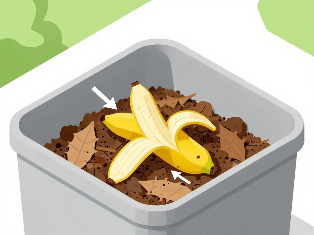 Diagramme compost mélange peau de banane compost