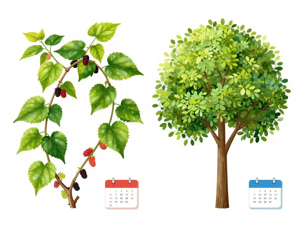 Quand et comment tailler les muriers période type