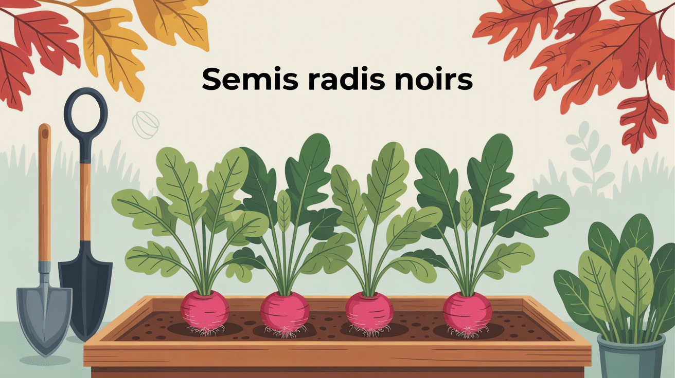 Illustration du semis radis noir en automne