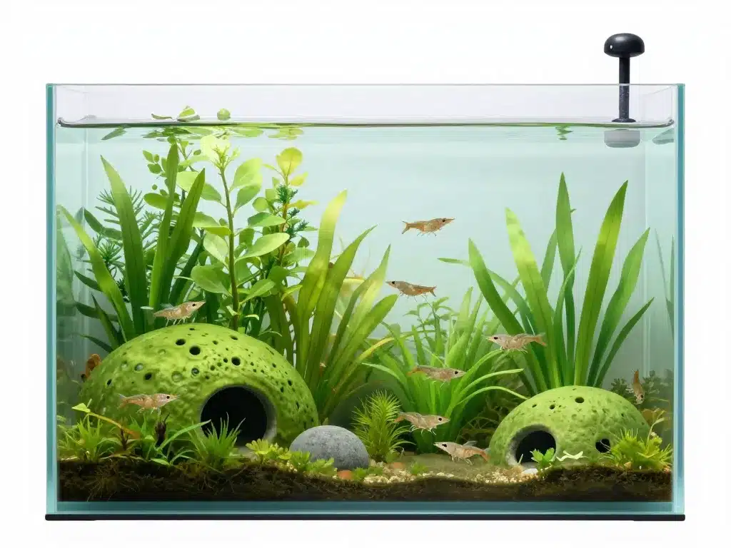 Schéma des rôles plante crevette et crevettes