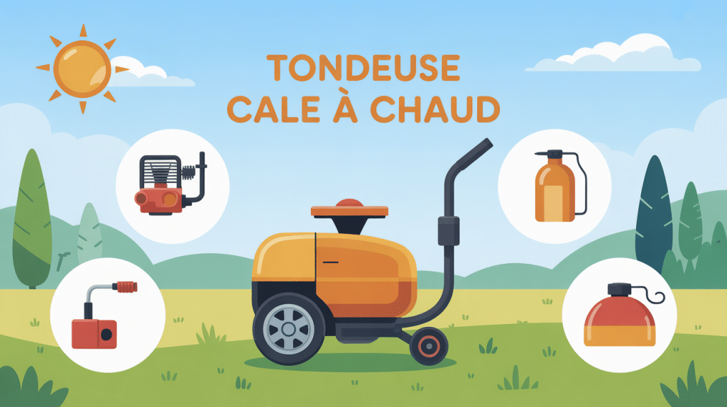 Illustration tondeuse cale à chaud et ne démarre plus causes