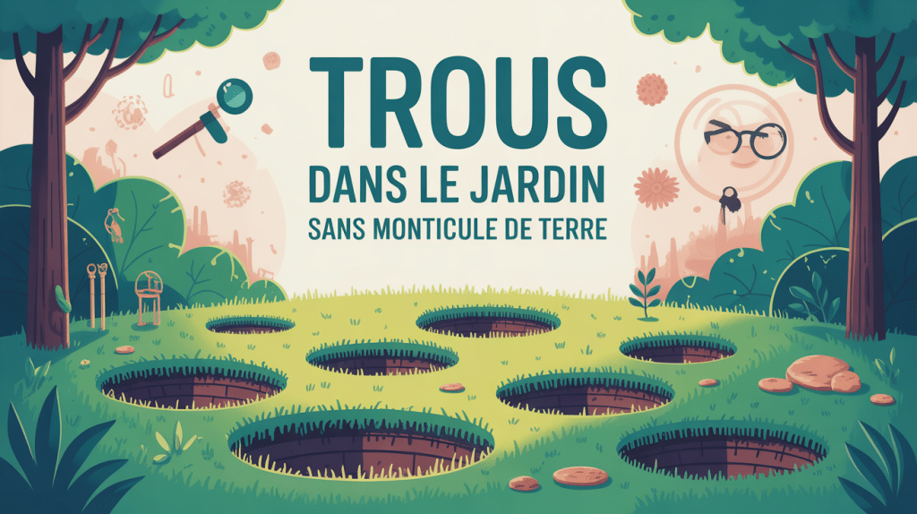 Trous dans le jardin sans monticule de terre illustration blog
