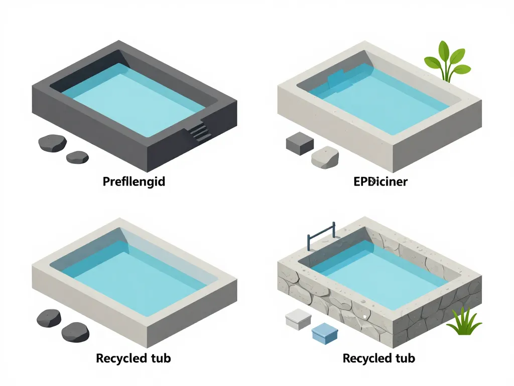 diagramme types bassin à canard matériaux robustes