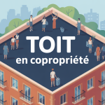 a qui appartient le toit dans une copropriété visuel vectoriel
