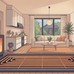 schéma chauffage par le sol gaz maison contemporaine