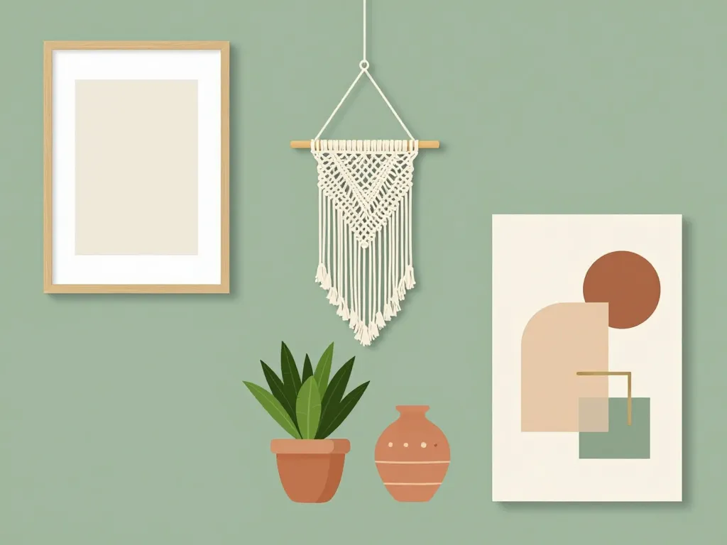 Idée déco murale vert sauge pour différents styles