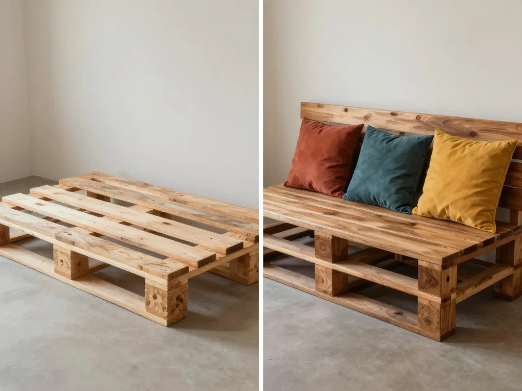 fabriquer meuble palette meuble fini décoré