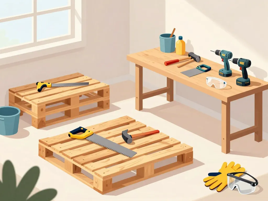 fabriquer meuble palette outils sécurité