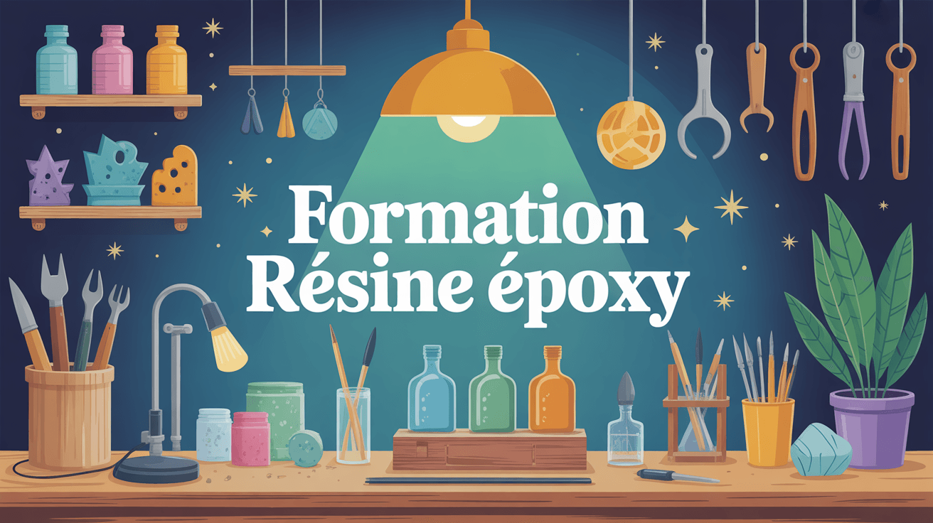 atelier moderne apprentissage formation resine epoxy objets creatifs