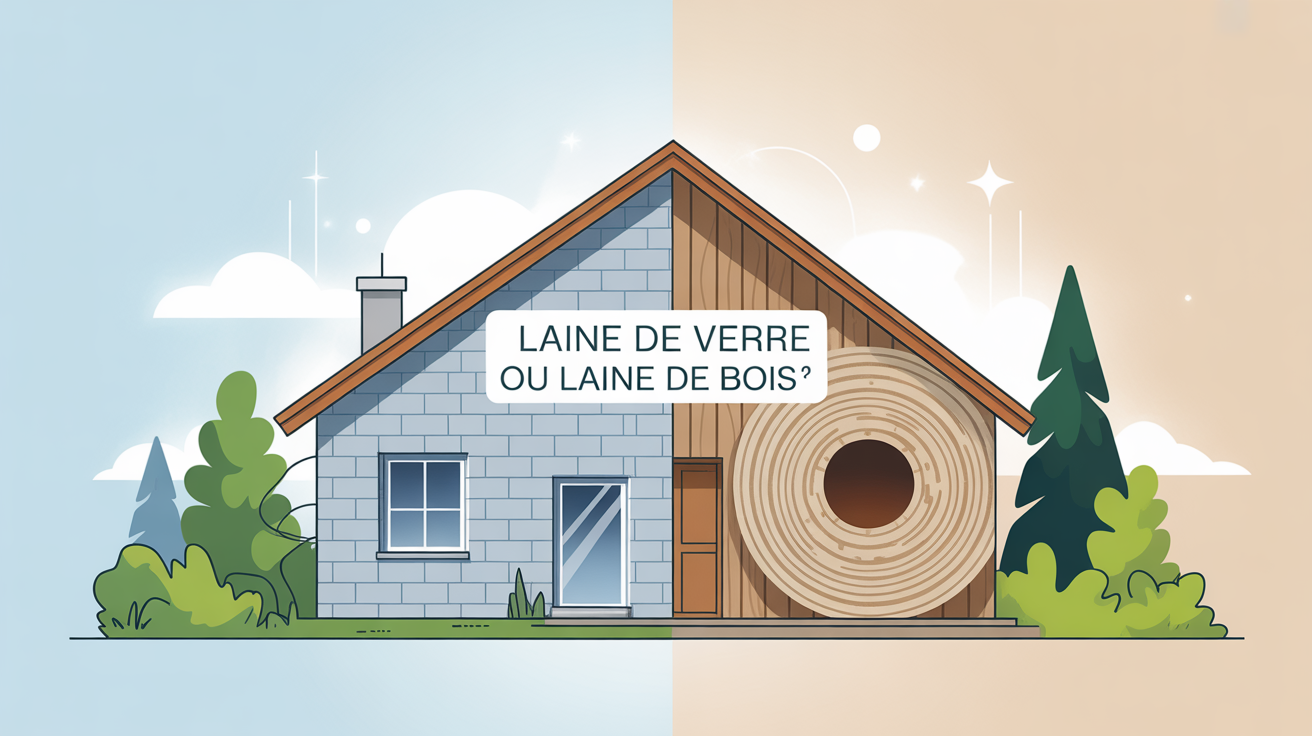 laine de verre ou laine de bois comparatif visuel
