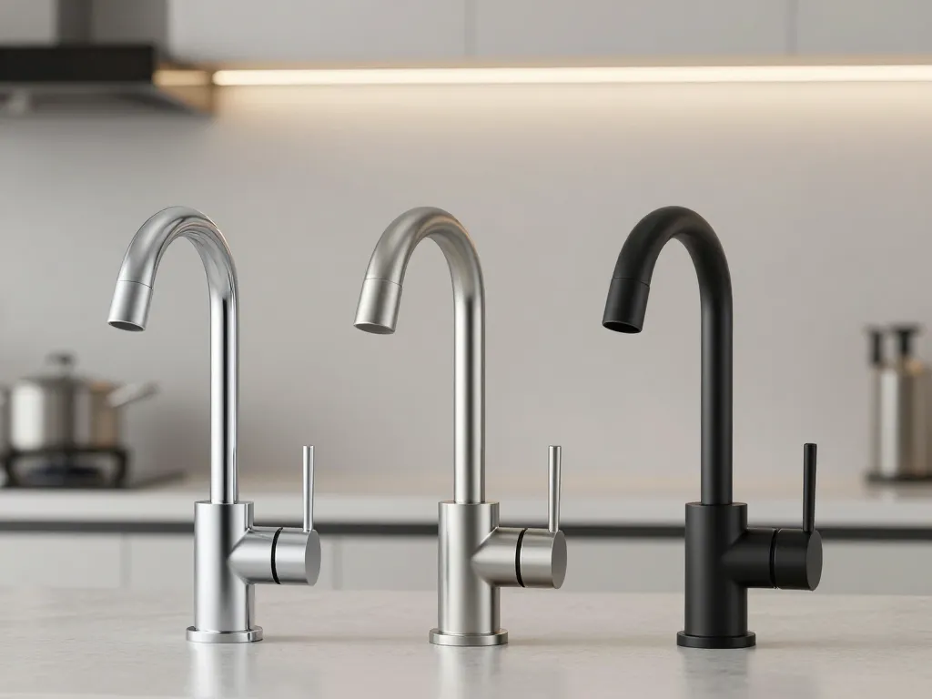 melangeur robinet cuisine materiaux formes ergonomie