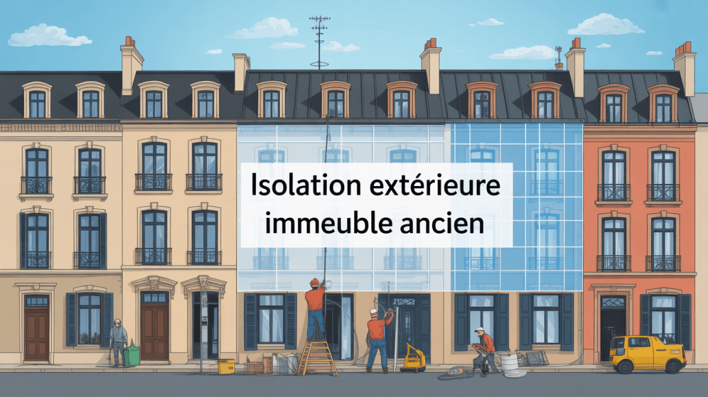 obligation isolation extérieure immeuble ancien illustration façade rénovation