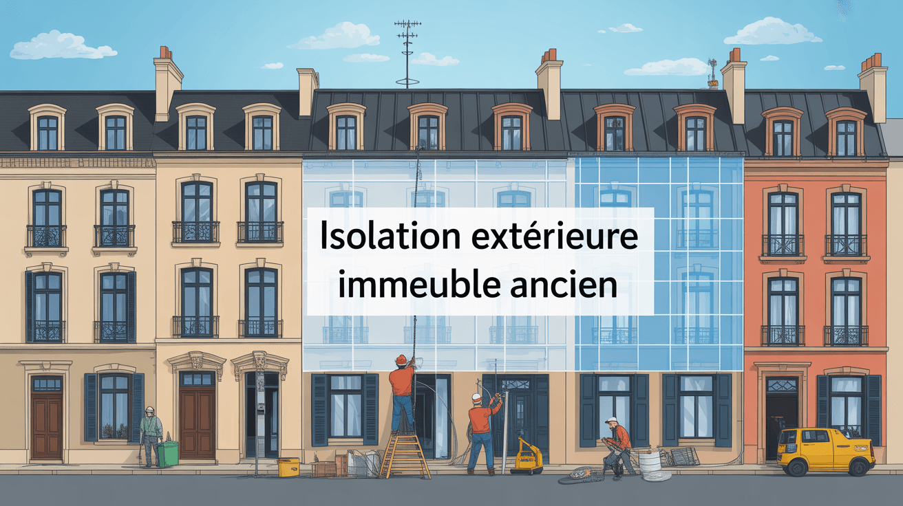 obligation isolation extérieure immeuble ancien illustration façade rénovation