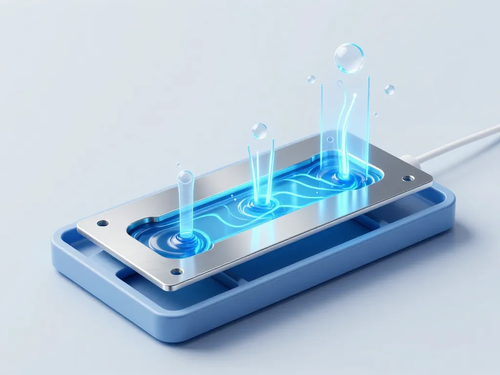 Schéma réparer cellule électrolyseur avec plaques et électrolyse