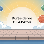 Illustration tuile béton durée de vie sur toiture