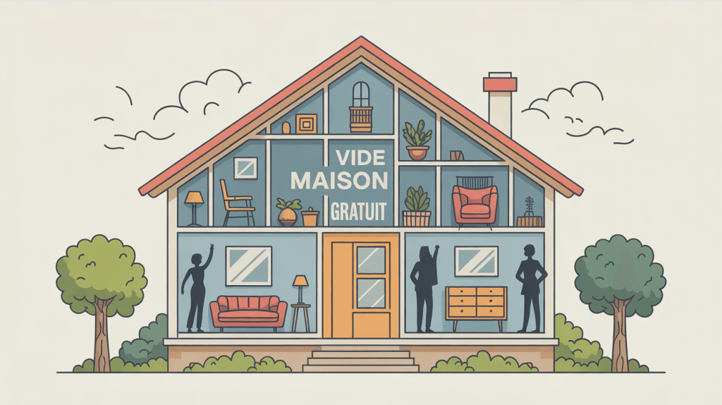 illustration conceptuelle vide maison gratuit, ambiance positive
