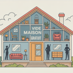 illustration conceptuelle vide maison gratuit, ambiance positive