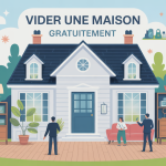 Illustration vider une maison gratuitement, maison, meubles anciens et professionnels