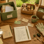 aide rangement maison table paniers boîtes