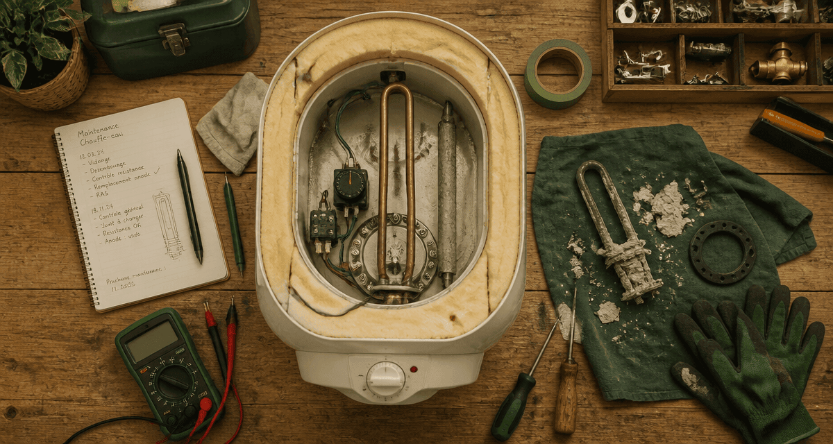 chauffe eau depannage composants et outils