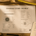 clim 3 5 kw combien de m2 plan technique sur bureau