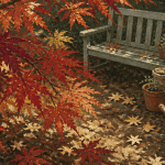 erable feuillage rouge automne jardin