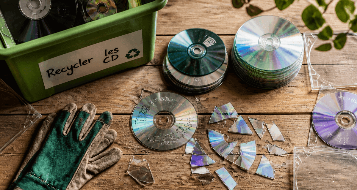 ou jeter les cd bac recyclage et cd usages