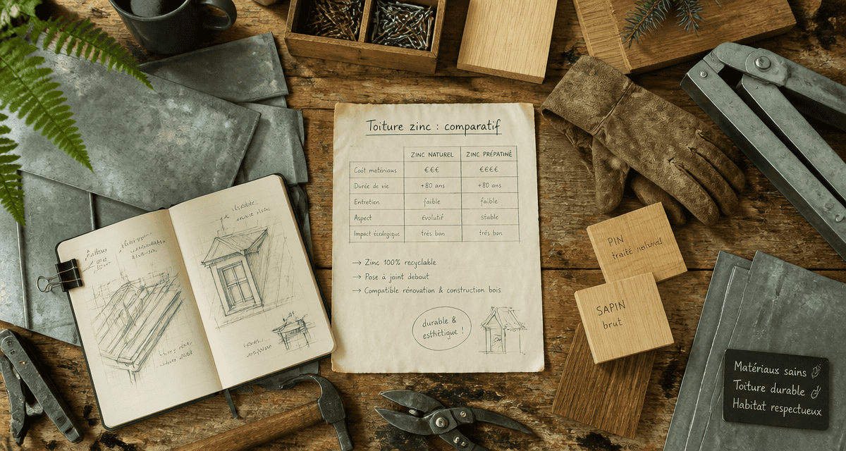 prix d un toit en zinc matériaux outils atelier