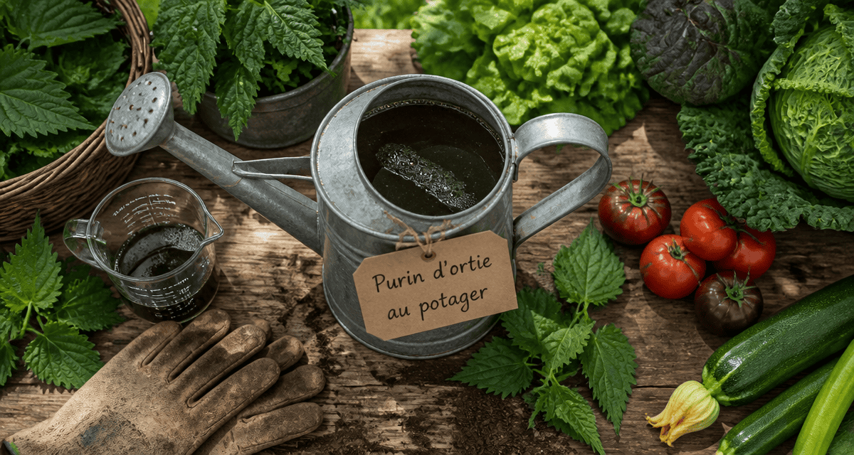 Que peut on arroser avec du purin d'ortie, arrosoir zinc, orties, légumes, jardin