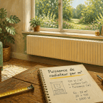 quelle puissance radiateur par m2 sous fenêtre salon