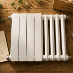 radiateur en acier pour chauffage central moderne sur établi