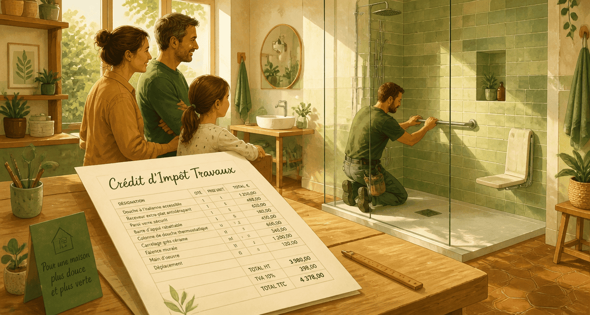 travaux maison impots artisan salle de bain