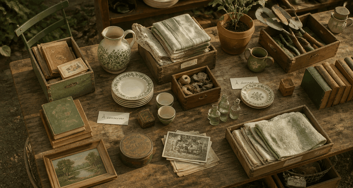 vide maison 01 table objets anciens