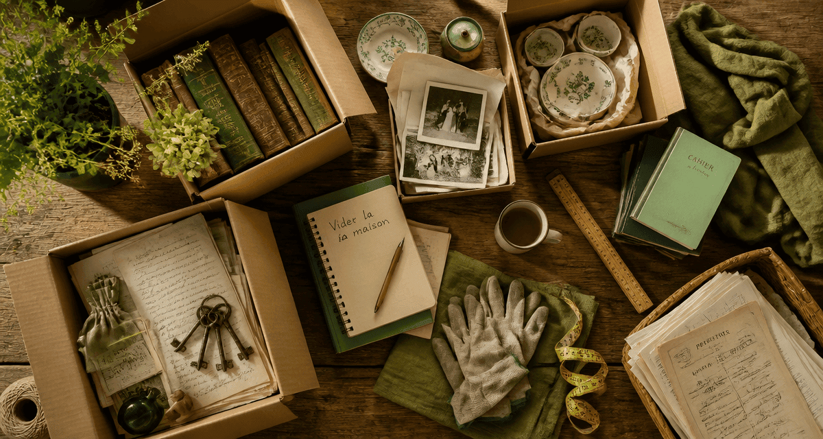Vider maison cartons objets anciens