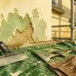 Décaper façade peinture : grattage de peinture cloquée