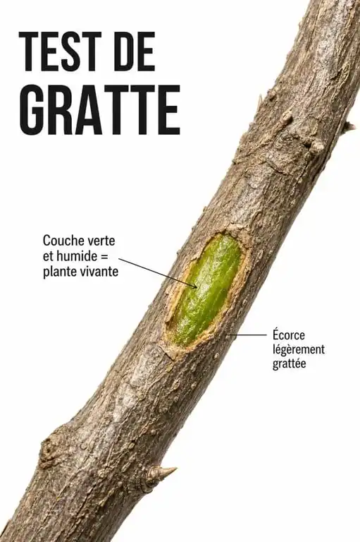 Test de l'écorce pour savoir comment faire revivre un bougainvillier