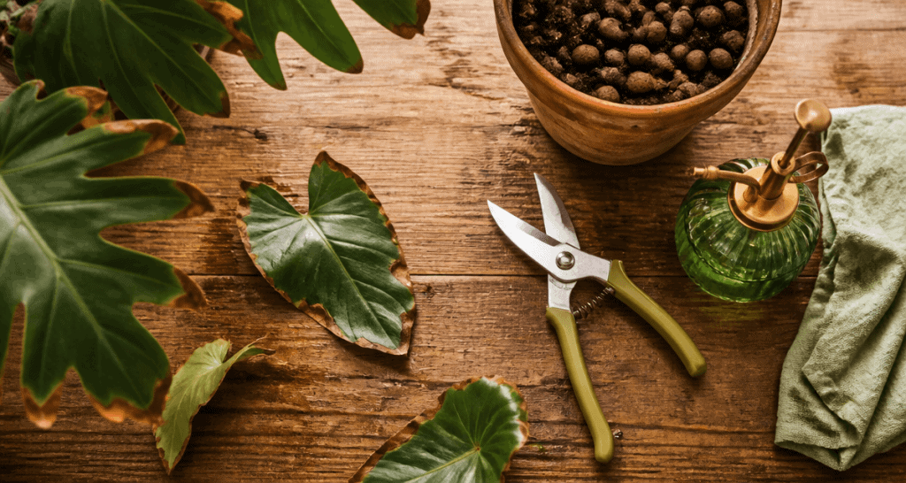 faut il couper le bout des feuilles marron outils