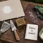Platre pour reboucher un trou sur placoplâtre, réparation sans fissures