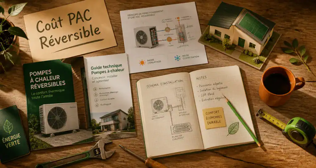 pompe à chaleur clim réversible prix brochures outils maquette
