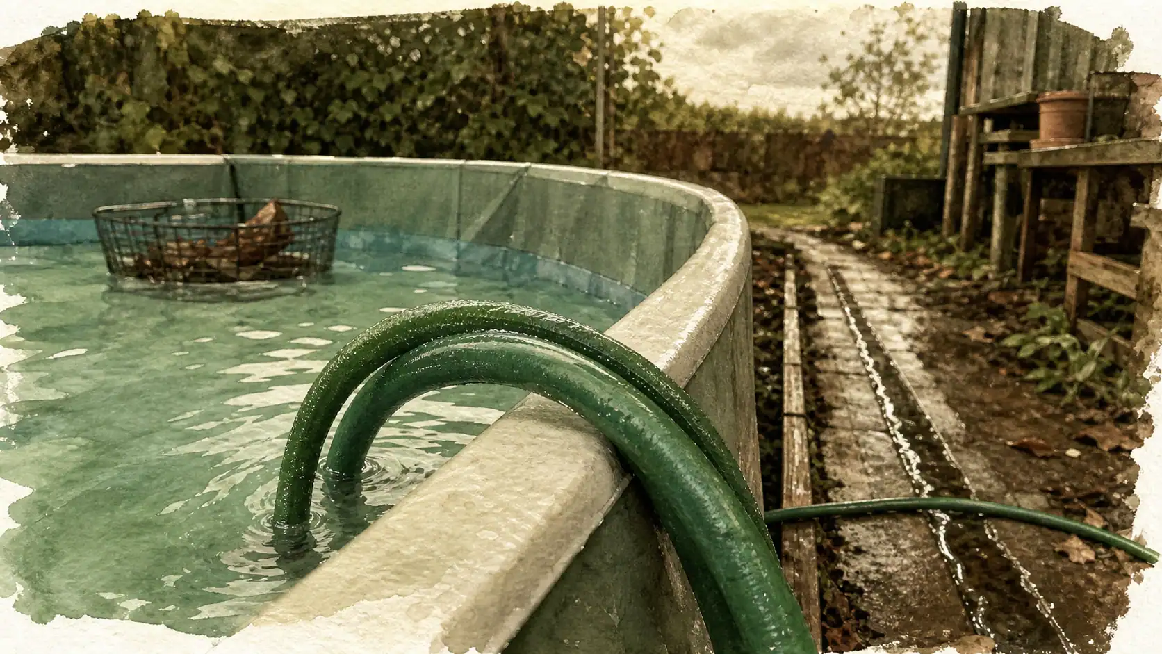 Vider une piscine avec un tuyau : siphon d’eau