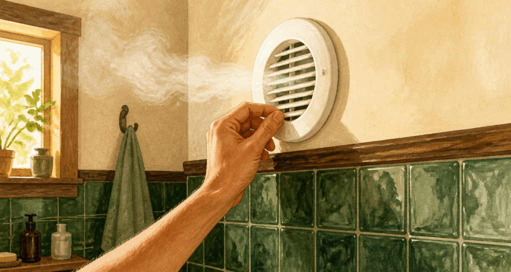 vmc dans salle de bain bouche extraction
