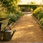 Allée de jardin drainage en gravier stabilisé, 1,60 m