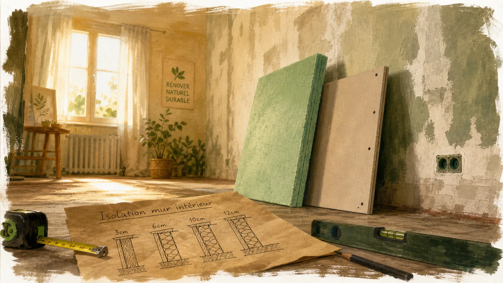 Isolation mur intérieur à faible épaisseur pour confort thermique