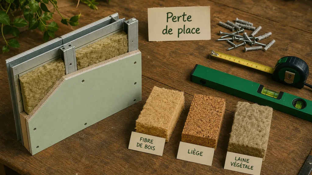 Isolation mur intérieur faible épaisseur : placoplâtre et isolant laine minérale