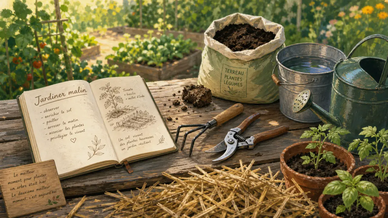 Jardiner malin : paillage du potager, jeunes plants et saisons